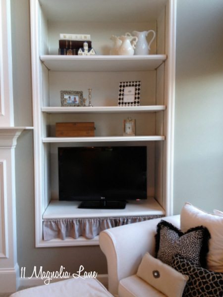 Built ins in living room