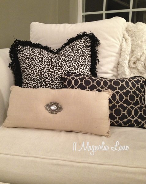 Pillows in living room