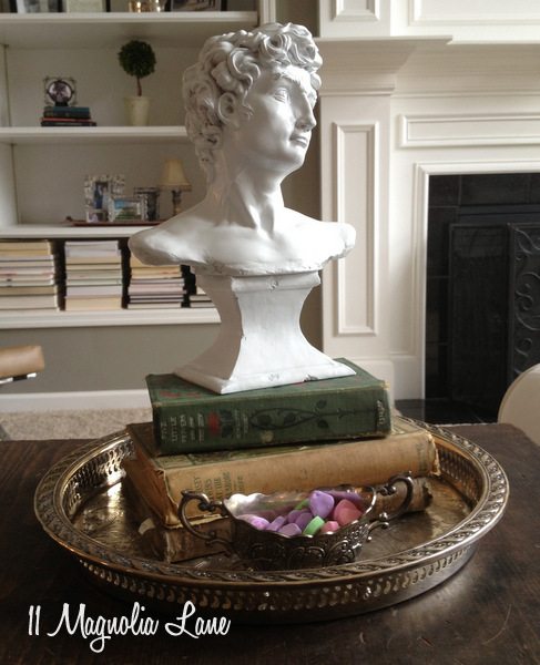 Living room vignette at 11 Magnolia Lane