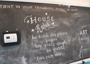 writing on board