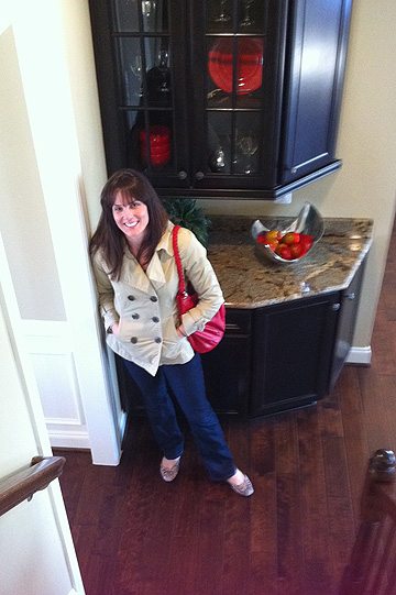 And here is Terry, who happens to be stylishly sporting the same colors as the Model Home