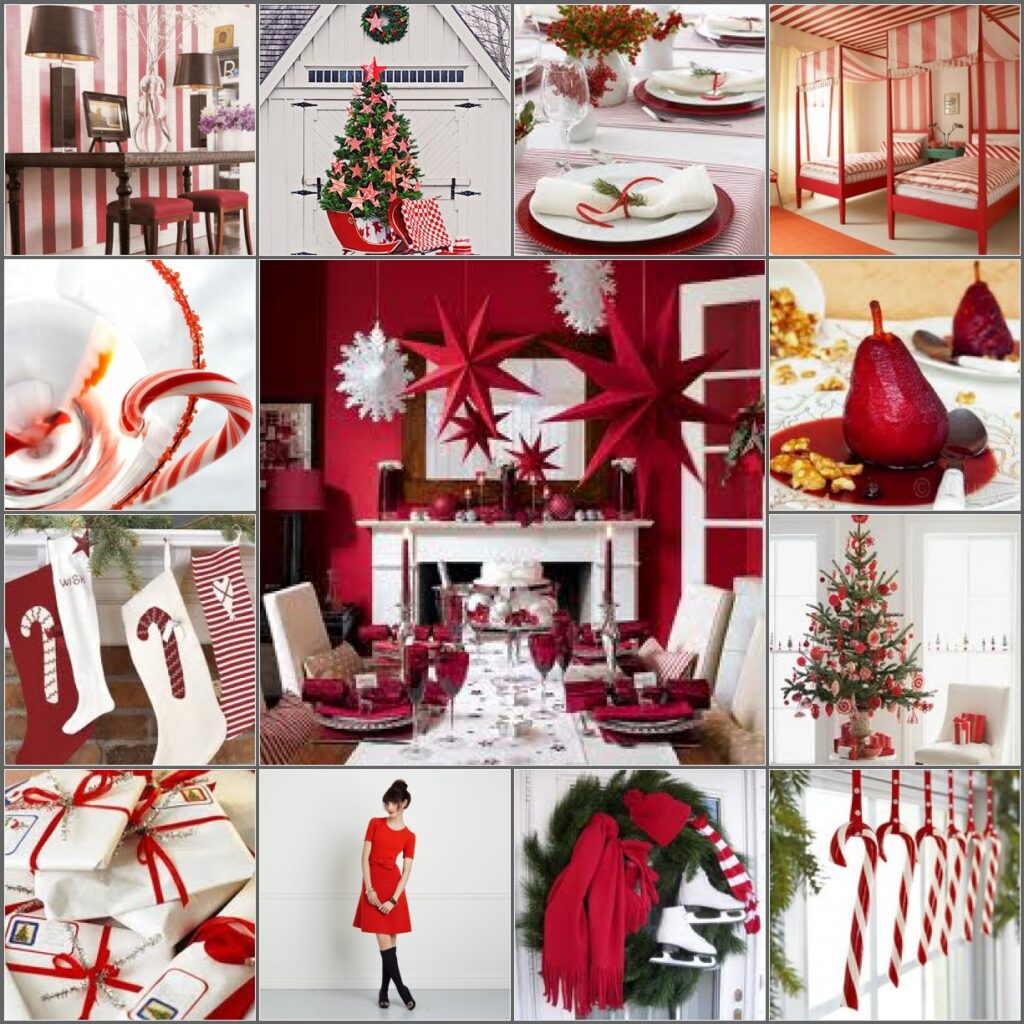Peppermint Christmas inspiration board