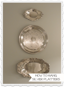 how to hang silver platters on the wall
