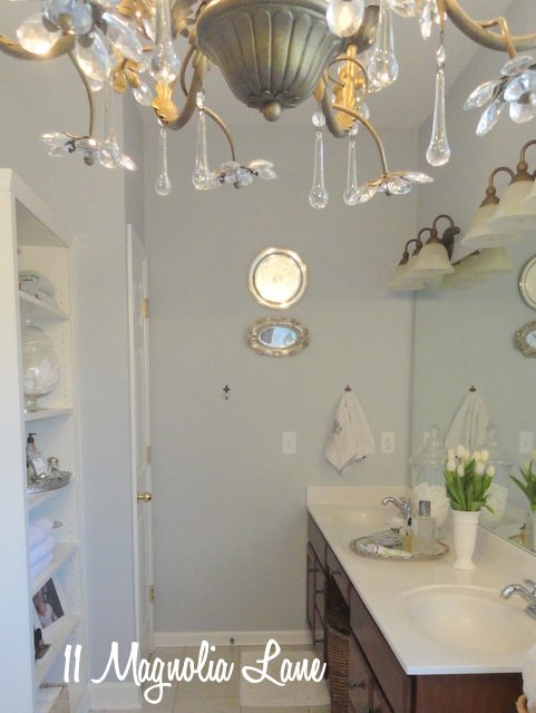 master bath chandelier