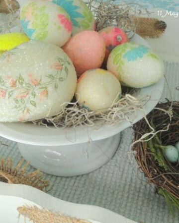 Spring Craft Idea--Retro Decoupaged Easter Eggs