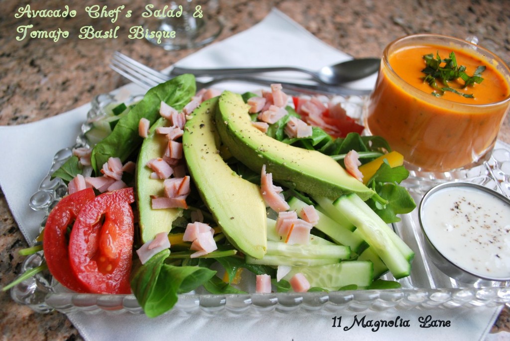 Avocado Chef's Salad with Ranch Dressing
