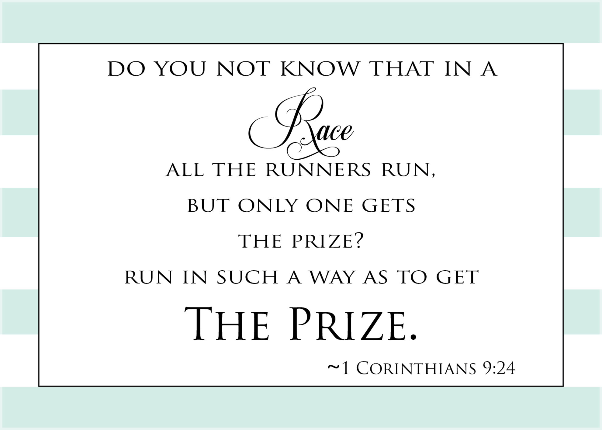 Free Inspirational Printables for Runners