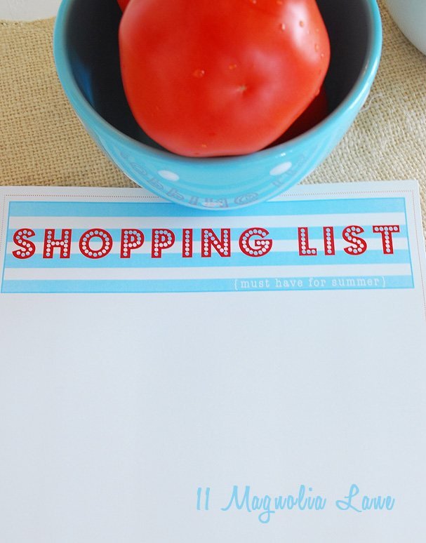 shopping list image