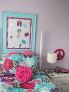 Turquoise, Pink, and Purple Bulletin Board
