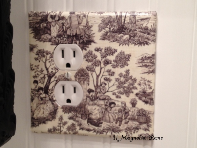 DIY Decoupaged Light Switch and Outlet Covers