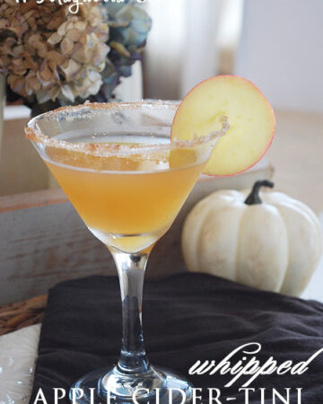 Whipped Apple Cider Martinis {Halloween/Fall}