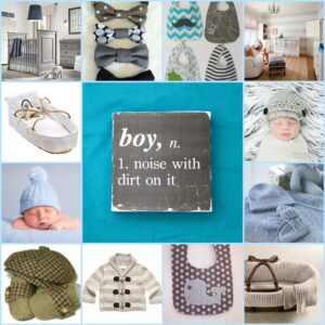 Baby Boy Inspiration Board and Maternity Thrift Store Find