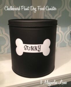 Chalkboard Paint Dog Food Container