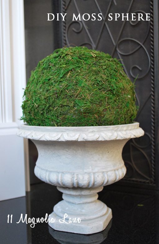 DIY moss sphere ball tutorial