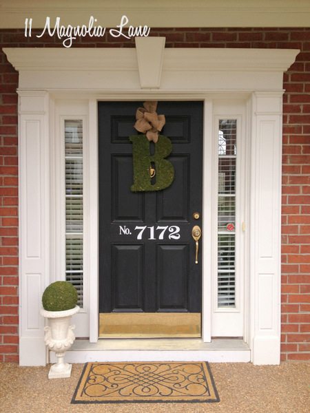 Vinyl house number on front door | 11 Magnolia Lane