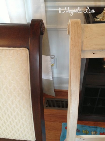 Dining room chairs before and after