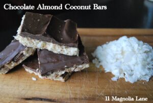 chocolate almond coconut bars