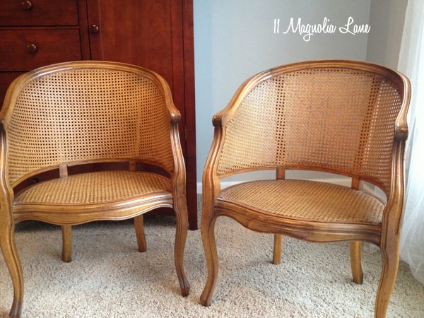 Cane chairs--before