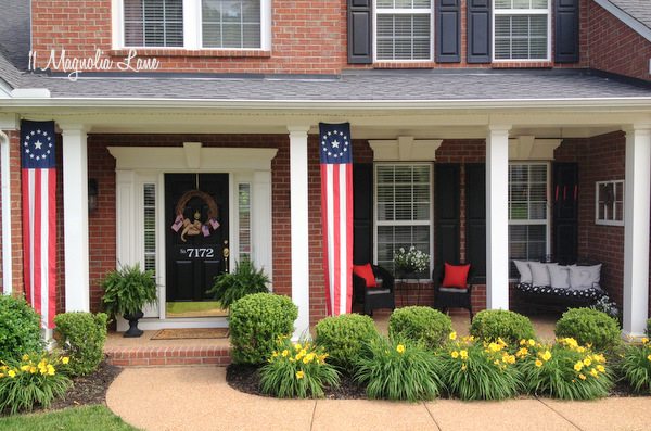 Memorial Day Front Porch red white blue