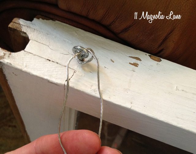 how to hang a vintage antique window hook eye wire