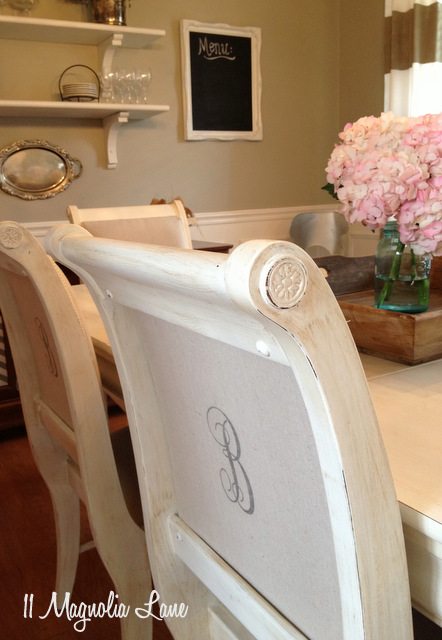 dining room table chairs painted white monogram