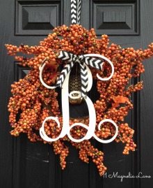 Fall Wreath and Initial Monogram Giveaway!