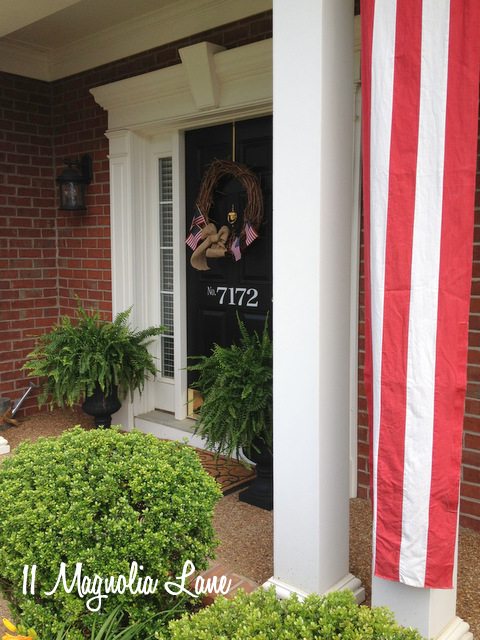 patriotic front porch