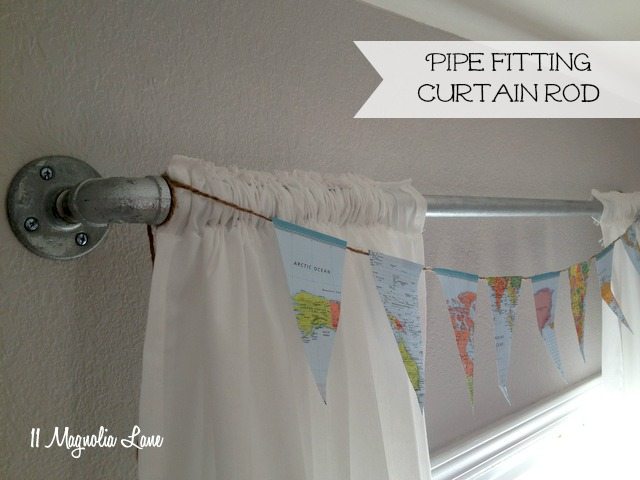 pipe fitting curtain rod