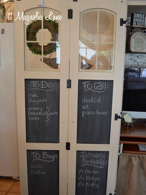 chalkboard doors computer armoire