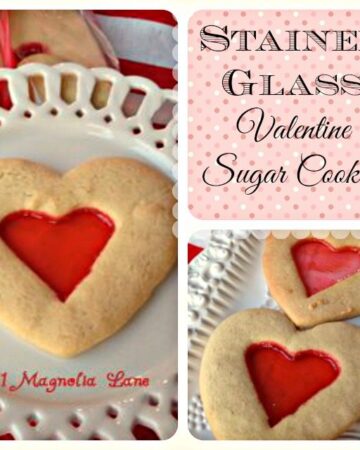 Stained Glass Valentine Sugar Cookies