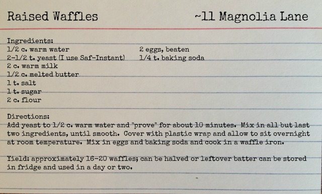 yeast waffle recipe