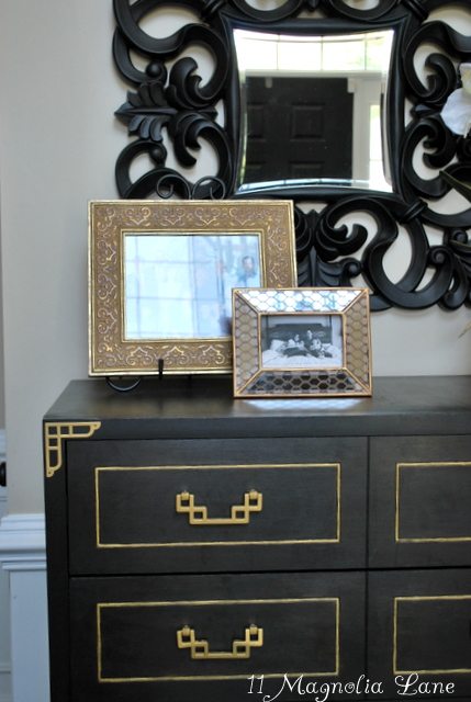 Black and Gold Painted Furniture