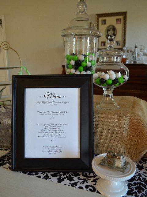 Print and frame a menu for your next buffet!