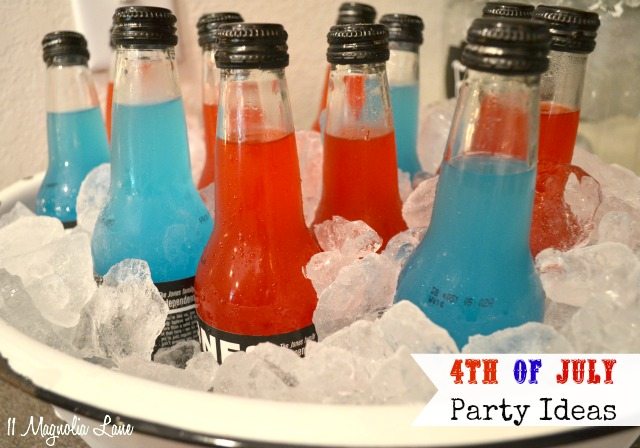 Blue and red sodas for July 4th