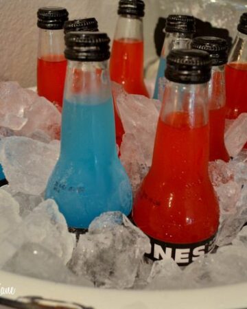 Red and blue Jones soda for July 4th