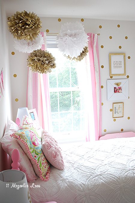 Pink, white, and gold girl's room | 11 Magnolia Lane