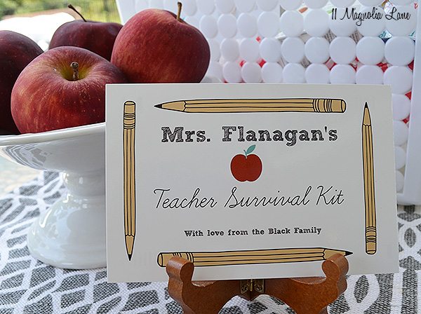 Back to School Teacher Survival Kit | 11 Magnolia Lane