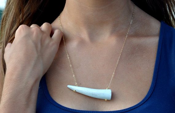 Antler necklace | 3 Little Beads on Etsy