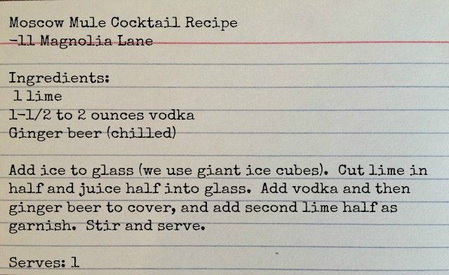 Moscow Mule Cocktail Recipe | 11 Magnolia Lane