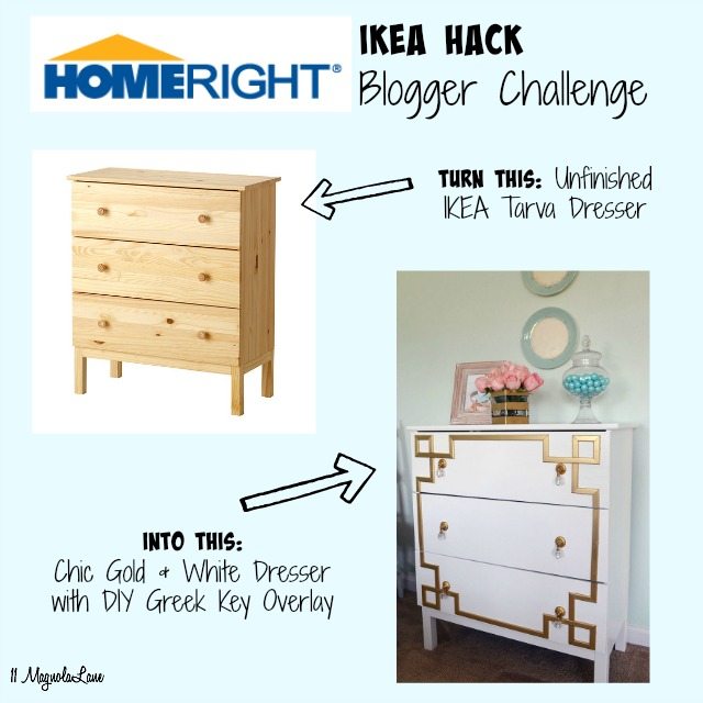 DIY Greek Key Overlay on IKEA Dresser | 11 Magnolia Lane