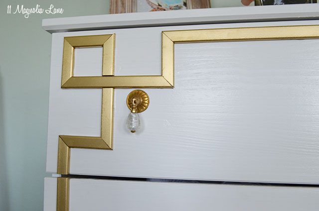 DIY Greek Key Overlay on IKEA Dresser | 11 Magnolia Lane