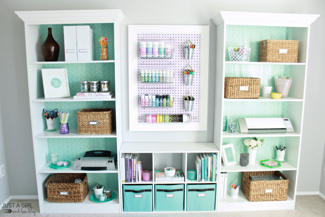 Organized home office from Just a Girl and Her Blog for 11 Magnolia Lane | Operation: Organization 2015