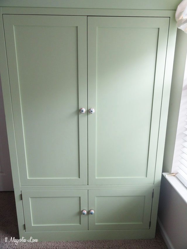 Green painted armoire | 11 Magnolia Lane