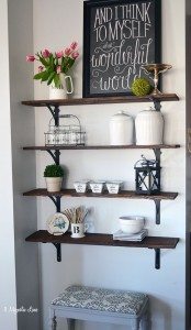 Tutorial for easy DIY open shelving | 11 Magnolia Lane
