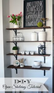 Tutorial for easy DIY open shelving | 11 Magnolia Lane