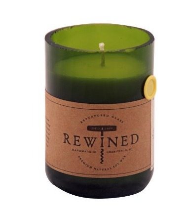 Rewined chardonnay candle