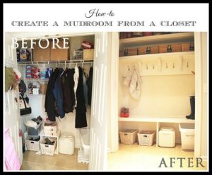 How To Turn a Closet into a Mudroom