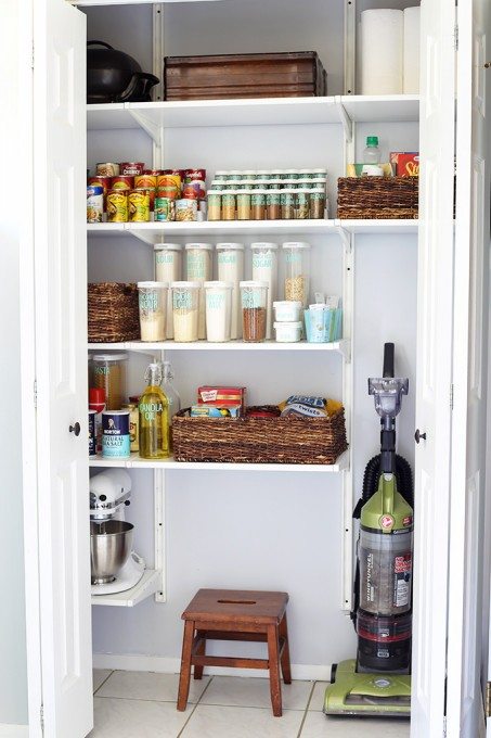 Organized pantry from Just A Girl and Her Blog