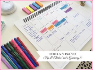 A great way to stay organized for the week.