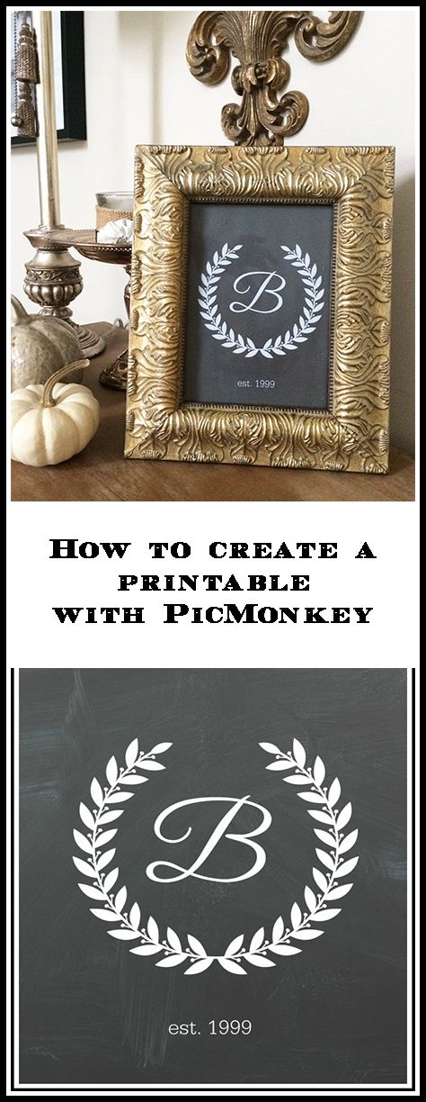 How to use PicMonkey to create printables and edit photos tutorial.
